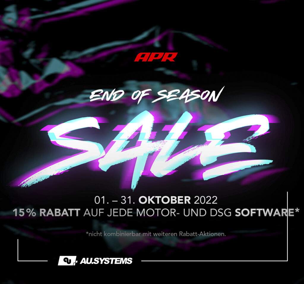 Read more about the article S A L E | APR Motor- und DSG Software Sale 15% Rabatt.